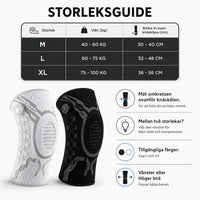 Knäskydd med Dynamisk kompression och anpassningsbart stöd