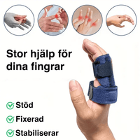 Säädettävä sormituki alumiinituen ja tarranauhalla