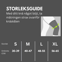 Säädettävä polvituki patellatuella ja tarranauhalla