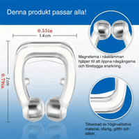 Magnettiset anti-kuorsaus nenäklipsit silikonista – 6-pakkaus