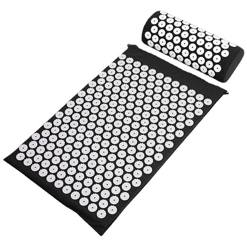 Akupressuurimatto ergonomisella niskatyynyllä rentoutumiseen