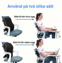 Ergonominen selkätuki tyyny lannerangan tuella toimistoon ja autoon