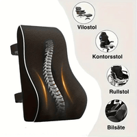 Ergonominen selkätuki tyyny lannerangan tuella toimistoon ja autoon