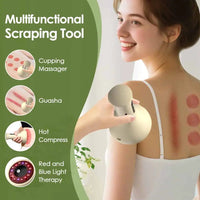 Gua sha-massageapparat med rödljusterapi och värmefunktion