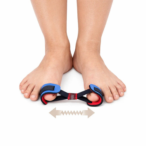 Hallux valgus -harjoittaja säädettävällä vastuksella isovarpaalle