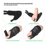 Säädettävä hallux valgus yötu support with straps (2-pakkaus)