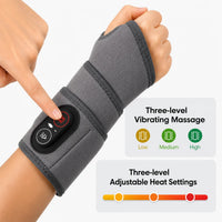 Handledsband med rödljusterapi, vibrationsmassage och tre justerbara värmenivåer.