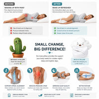 Knäkudde som förbättrar sovställning