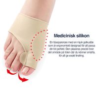 Korjaava hallux valgus -tuki varvasseurain kanssa (2-pakkaus)