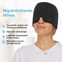 Migreenin lievittävä kylmäpanta geletuella päälle ja silmille