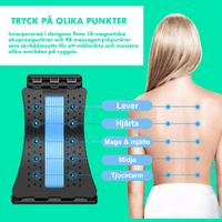 Ortopedinen selän venyttäjä säädettävällä intensiivisyydellä 4 tasolla