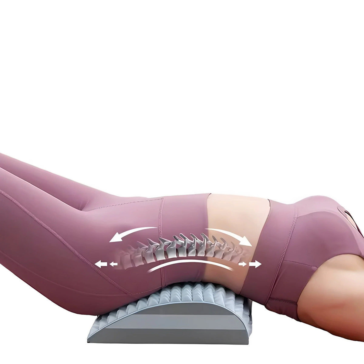 Selän venyttäjä lannerangalle ergonomisella tukikaarella