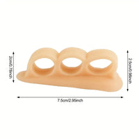 Silikoninen varvasseurain sisäänrakennetulla jalkatuella (2-pack)