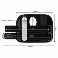 Storleksguide med mått för stabilt handledsbandage med aluminiumskena.
