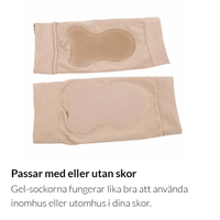 Tukisukka kantapään kannalle sisäänrakennetulla geelipatjalla