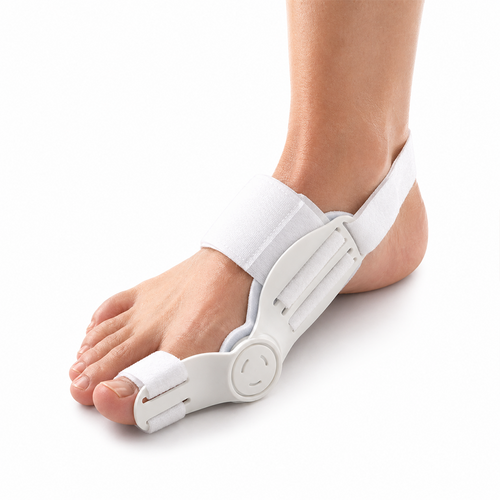 Isovarpaankorjaaja kääntyvällä tuella hallux valgus