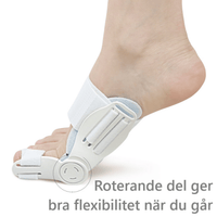 Isovarpaankorjaaja kääntyvällä tuella hallux valgus