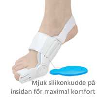 Isovarpaankorjaaja kääntyvällä tuella hallux valgus