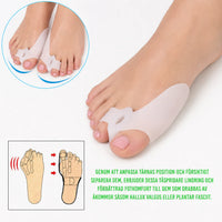 Varvasseurain silikonista hallux valgus – 2-pakkaus