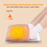 USB-virtalähteellä toimiva jalkalämmitin säädettävällä lämmöllä (50–60°C)